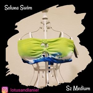 Soluna Swim Bandeau Tye Dyed Bikini Top Sz Medium